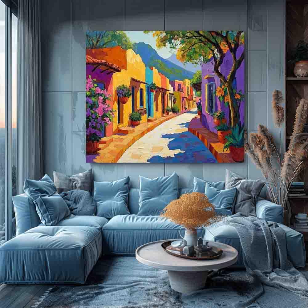Amazon.com: CHANGLES Mexican Painting, Mexican Village